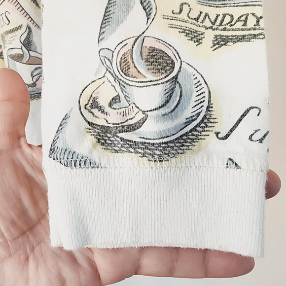 Relevant Products All Over Print Breakfast Theme Long Sleeve Tee L Cotton VTG90' - Picture 12 of 16